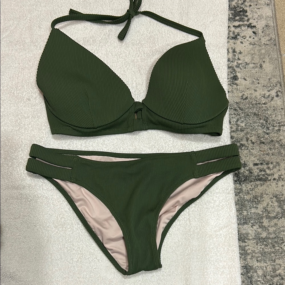 Shade & Shore Green Bikini Set